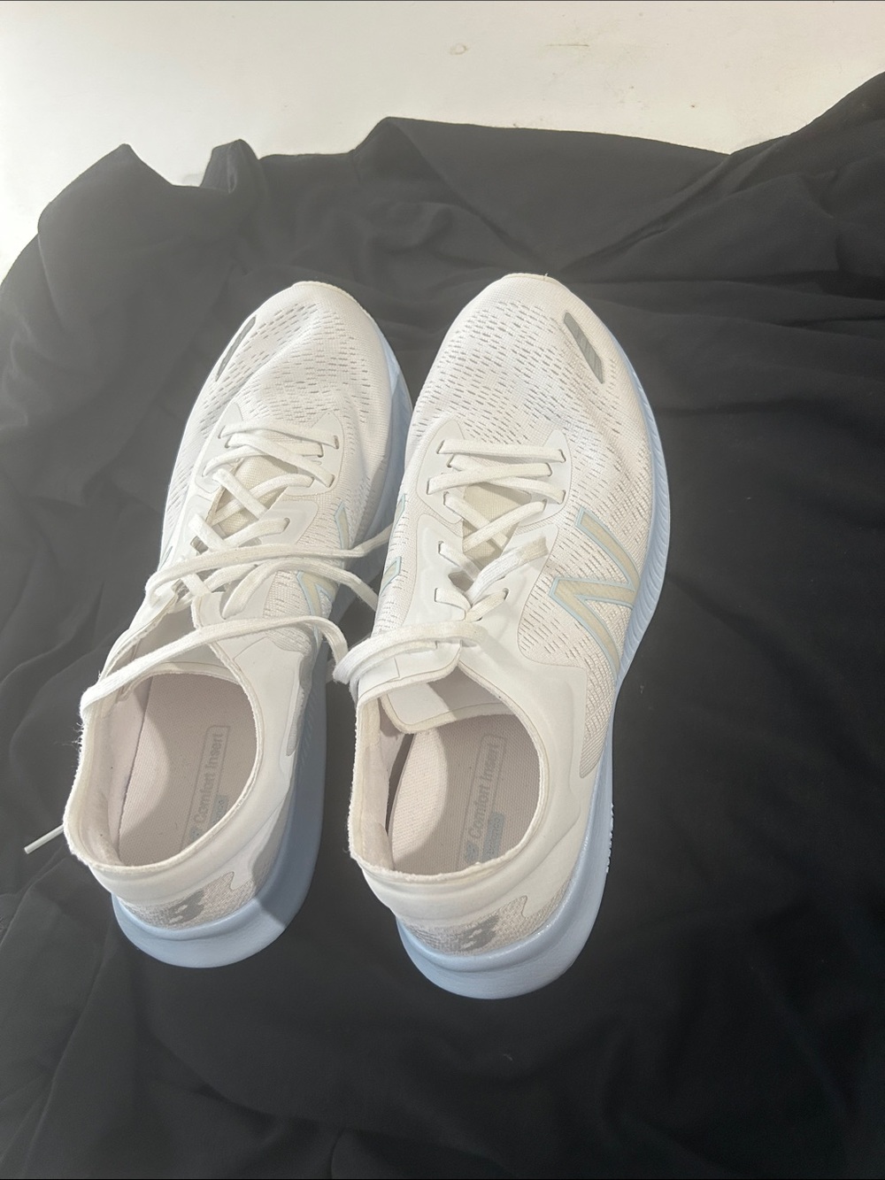 New Balance White Sneakers with Light Blue and White and gray colors (WRDS)